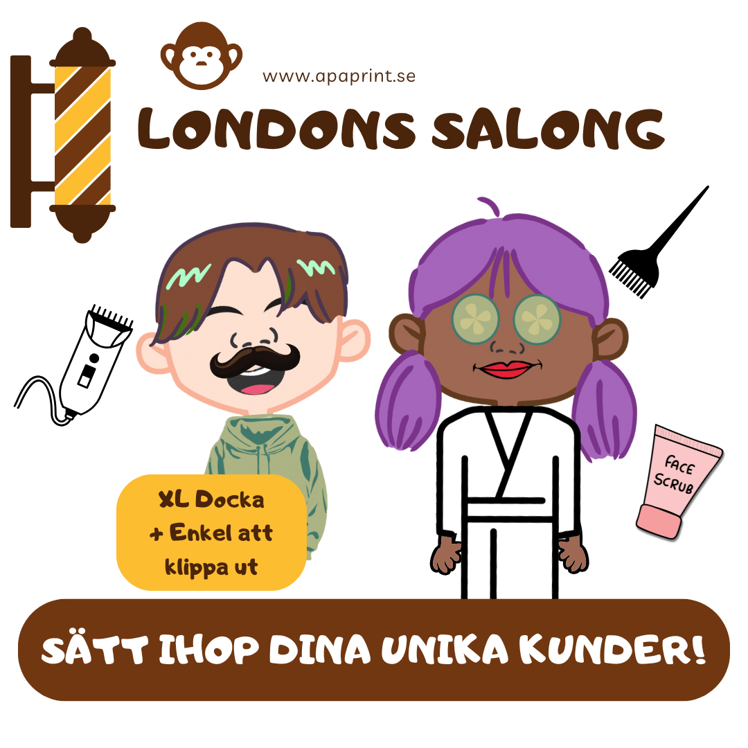 Välkommen till Londons salong – den perfekta pappersvärlden för kreativ lek!