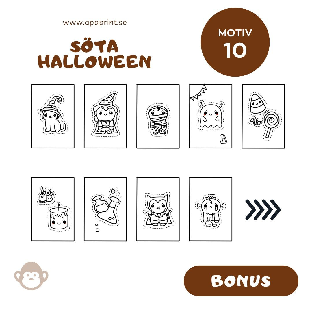 Färglägg, Klipp och Dekorera! 🎃✂️