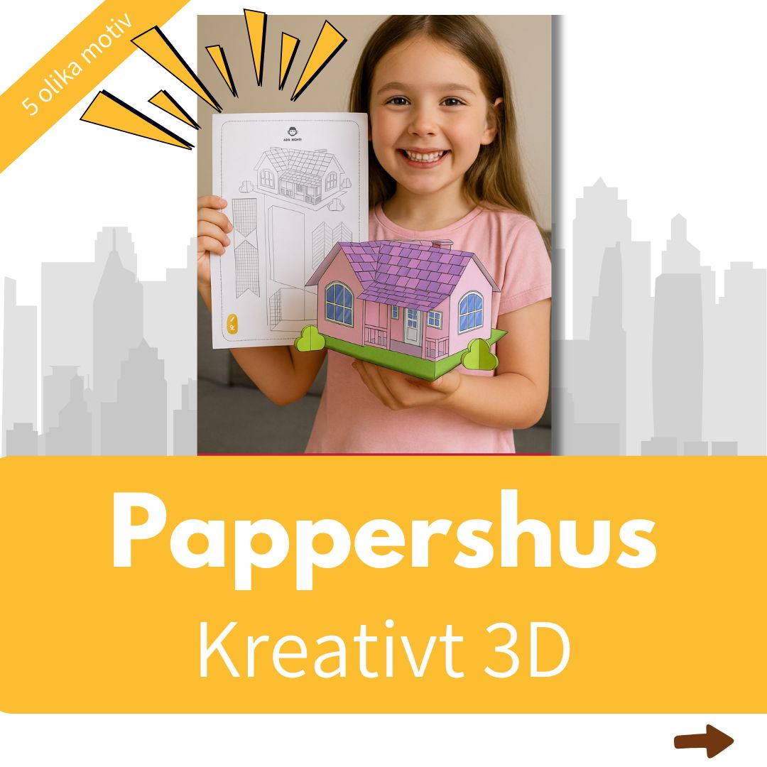 Pappershus – Kreativt 3D-pyssel för barn
