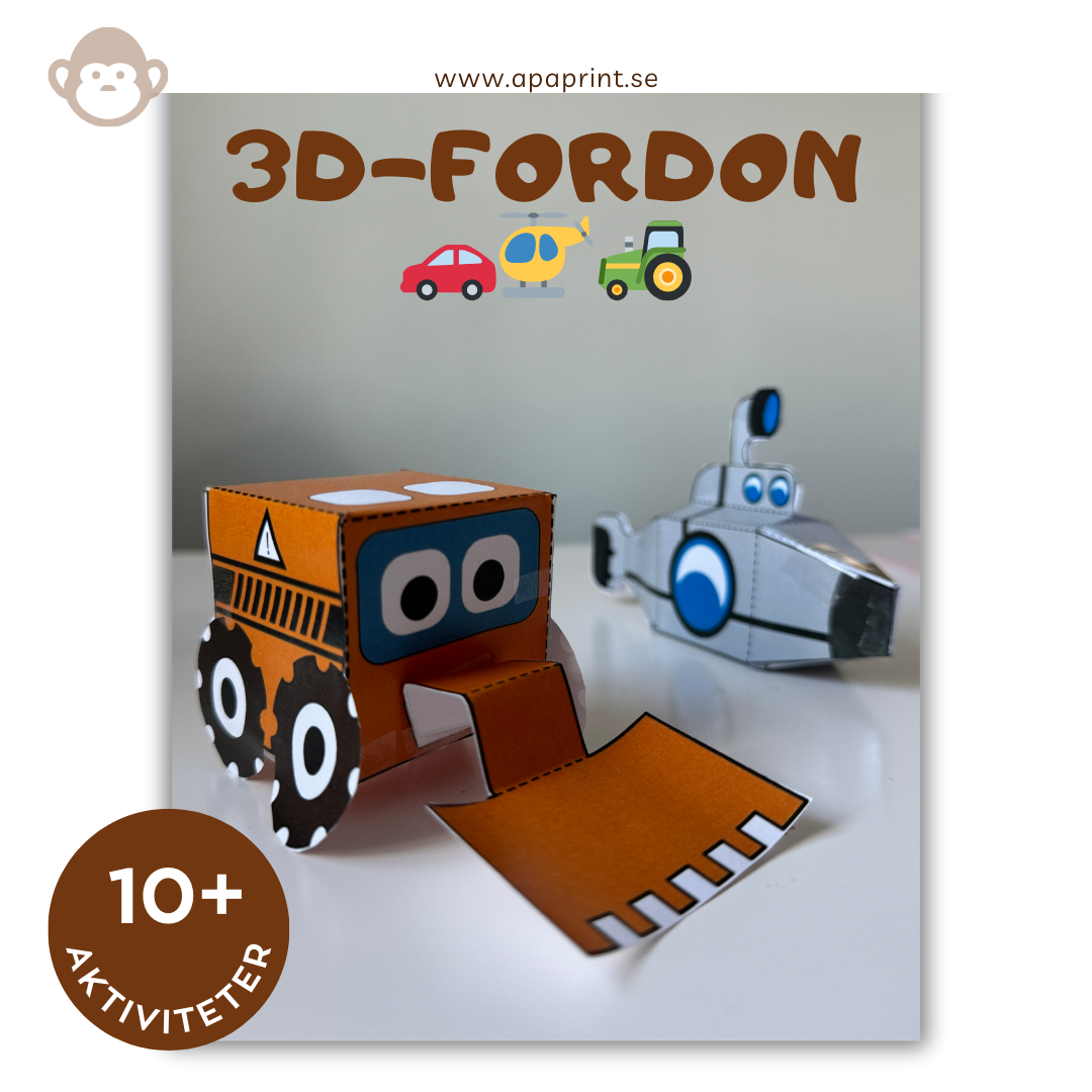 Bygg och Lek med 3D-Fordon i Papper! đđđ