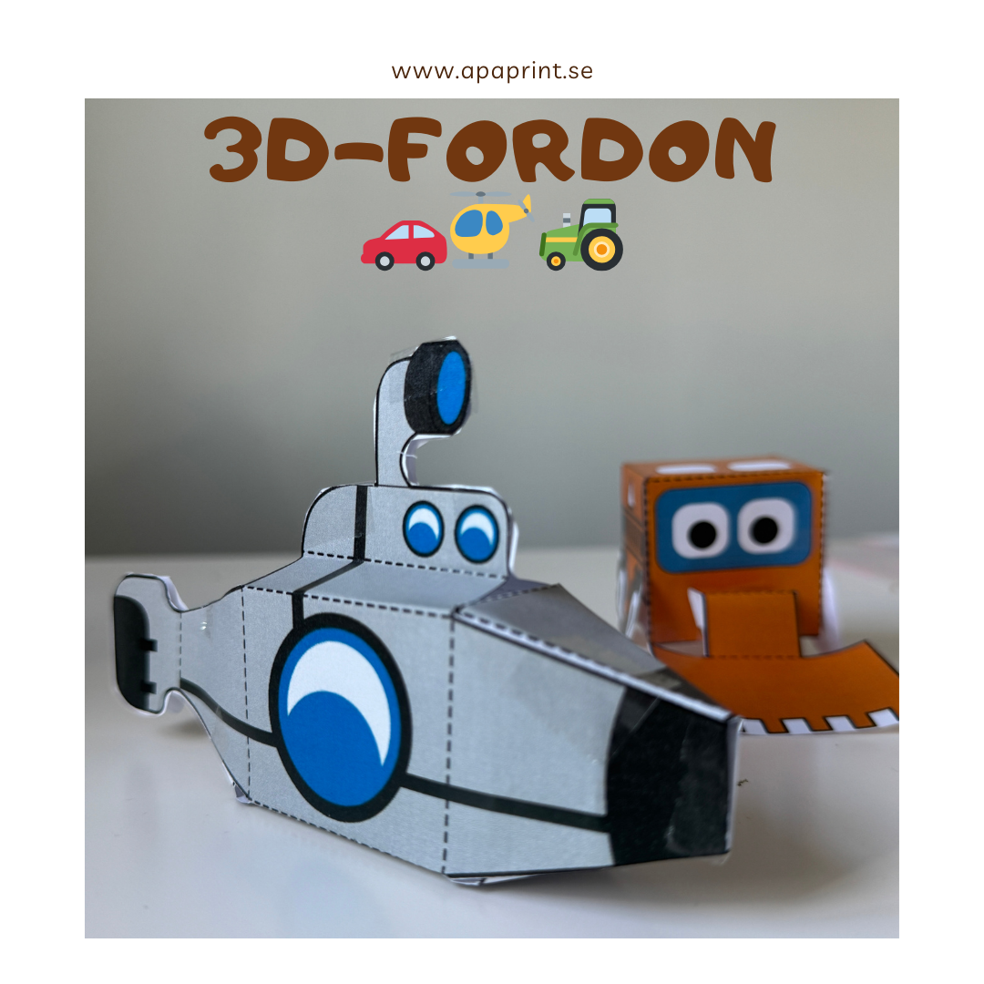 Bygg och Lek med 3D-Fordon i Papper! đđđ