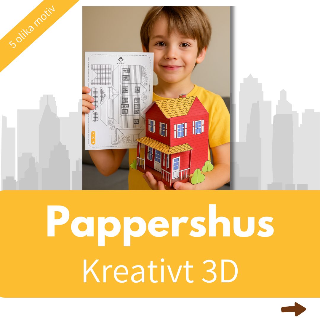 Pappershus – Kreativt 3D-pyssel för barn