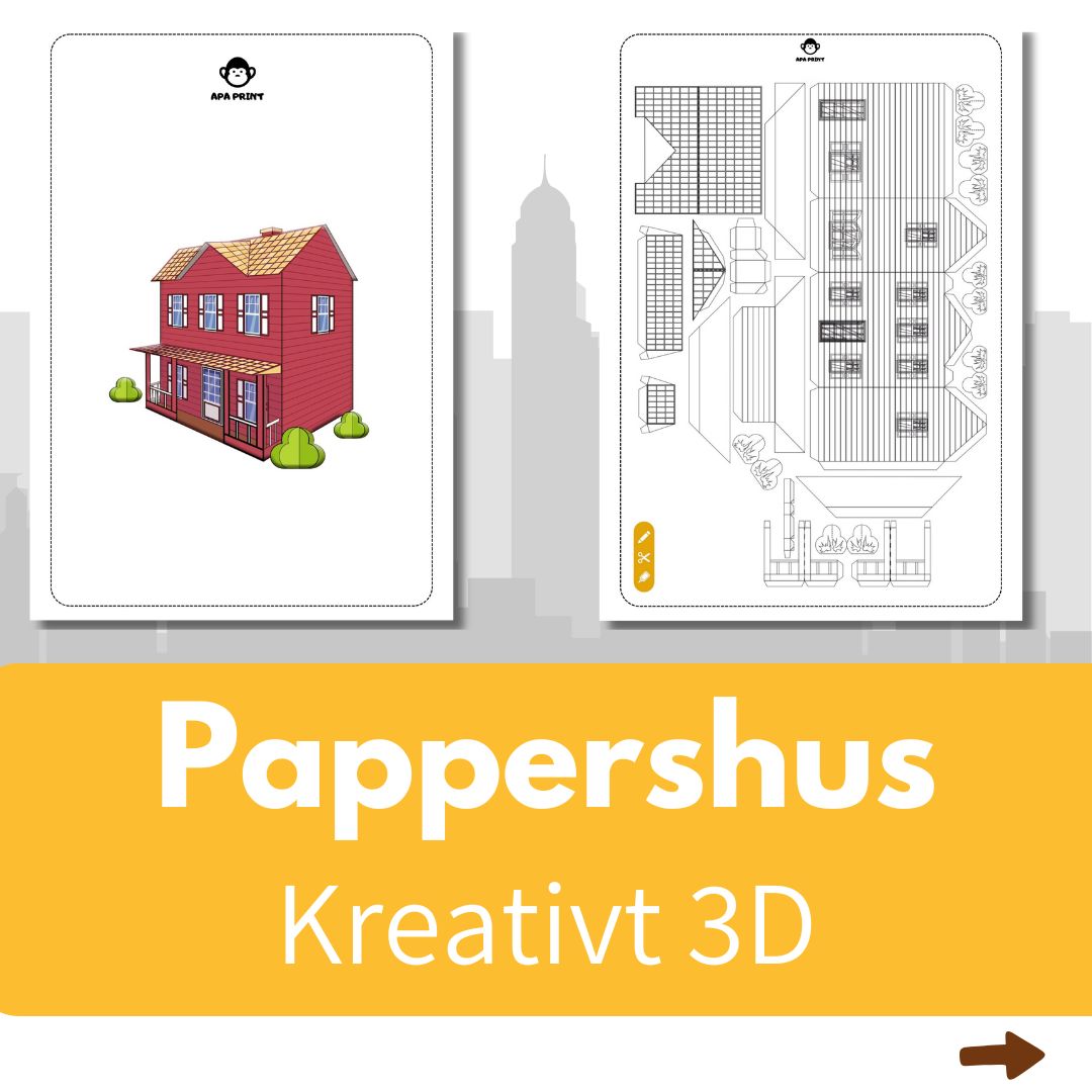 Pappershus – Kreativt 3D-pyssel för barn