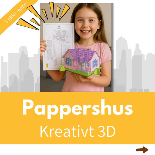 Pappershus – Kreativt 3D-pyssel för barn