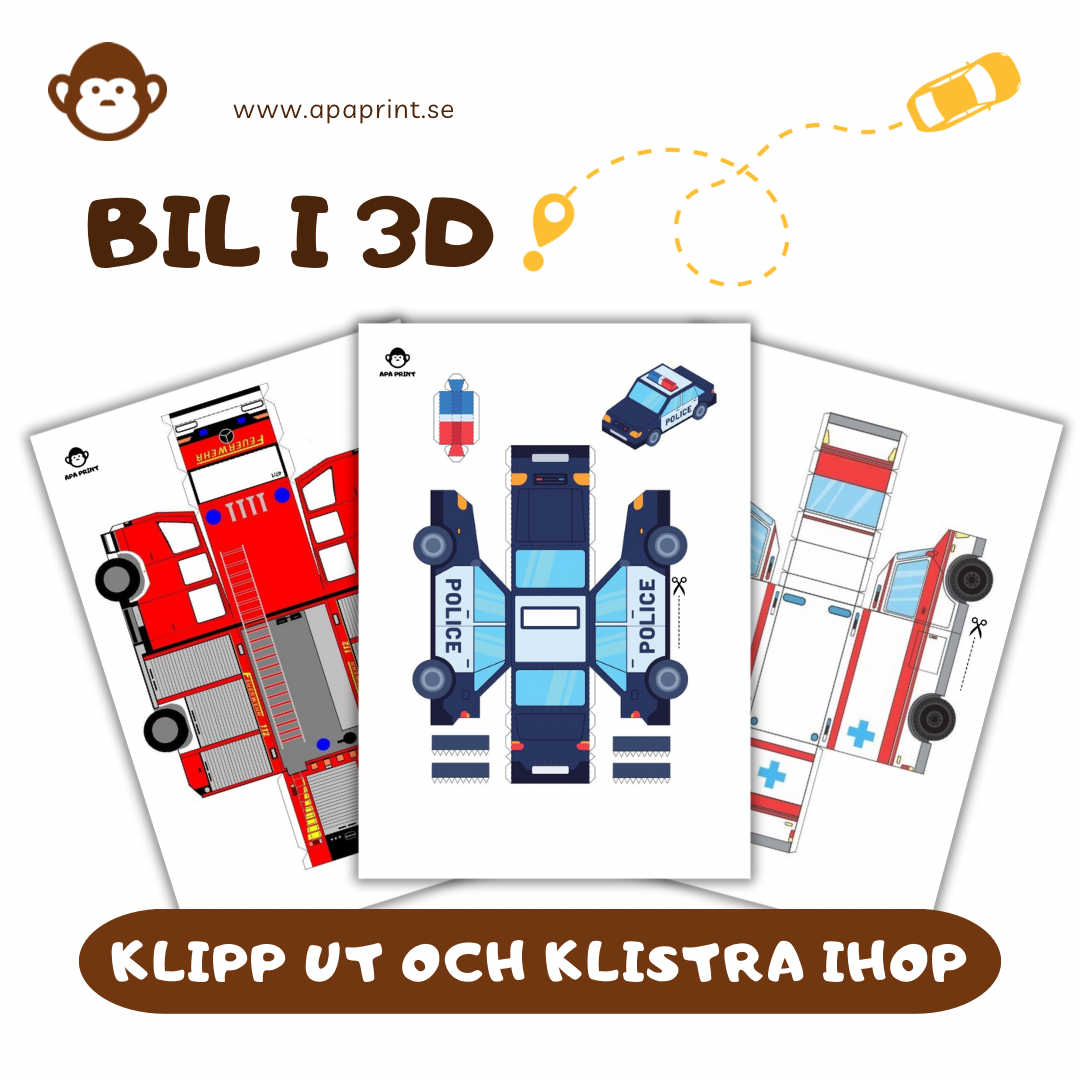 🚗 Skapa dina egna 3D-pappersbilar!