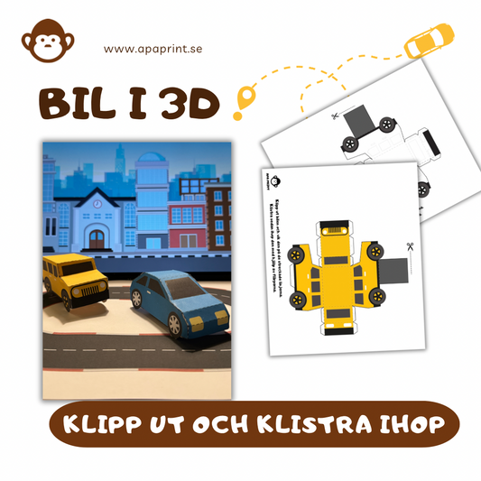 🚗 Skapa dina egna 3D-pappersbilar!