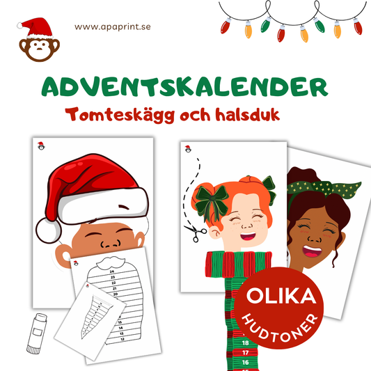 Adventskalender Tomteskägg och halsduk🎅🤶